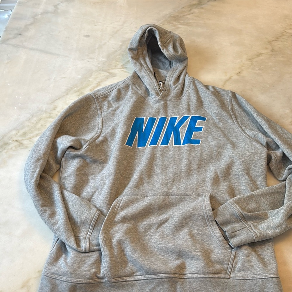 Nike hoodie size 2XL used grey/blue
